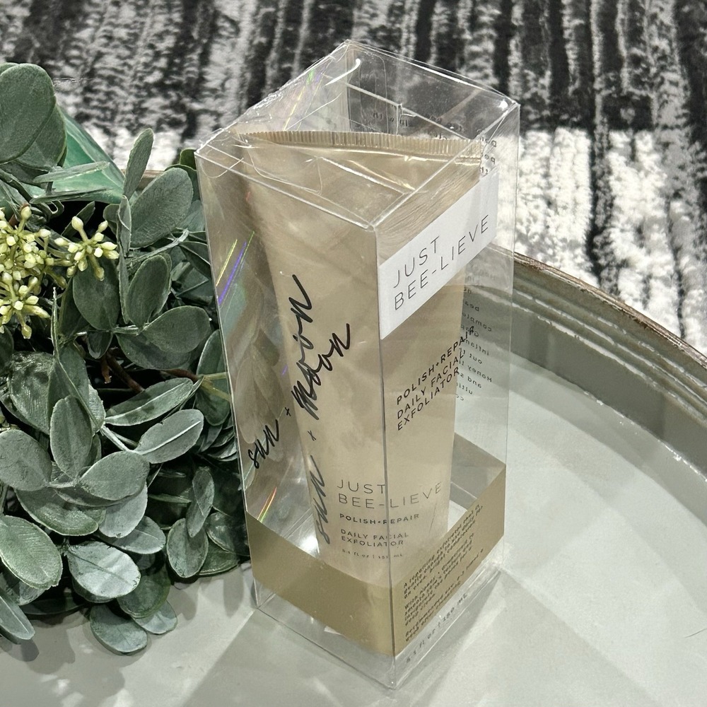 Sun + Moon Just Bee-Lieve POLISH‎ + REPAIR Daily Facial Exfoliator 5.1oz